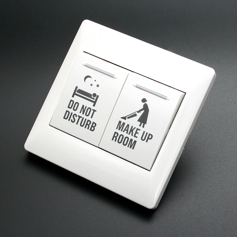 Touch doorplate with DND, make up room