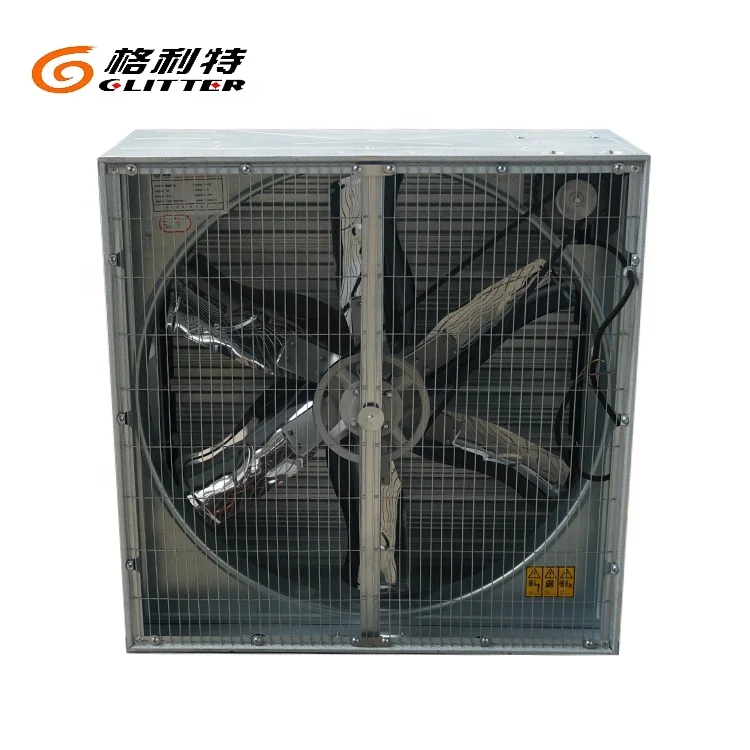 glasshouse large window mounted galvanized metal body stainless steel propeller ventilation exhaust fan 50inch push-pull type