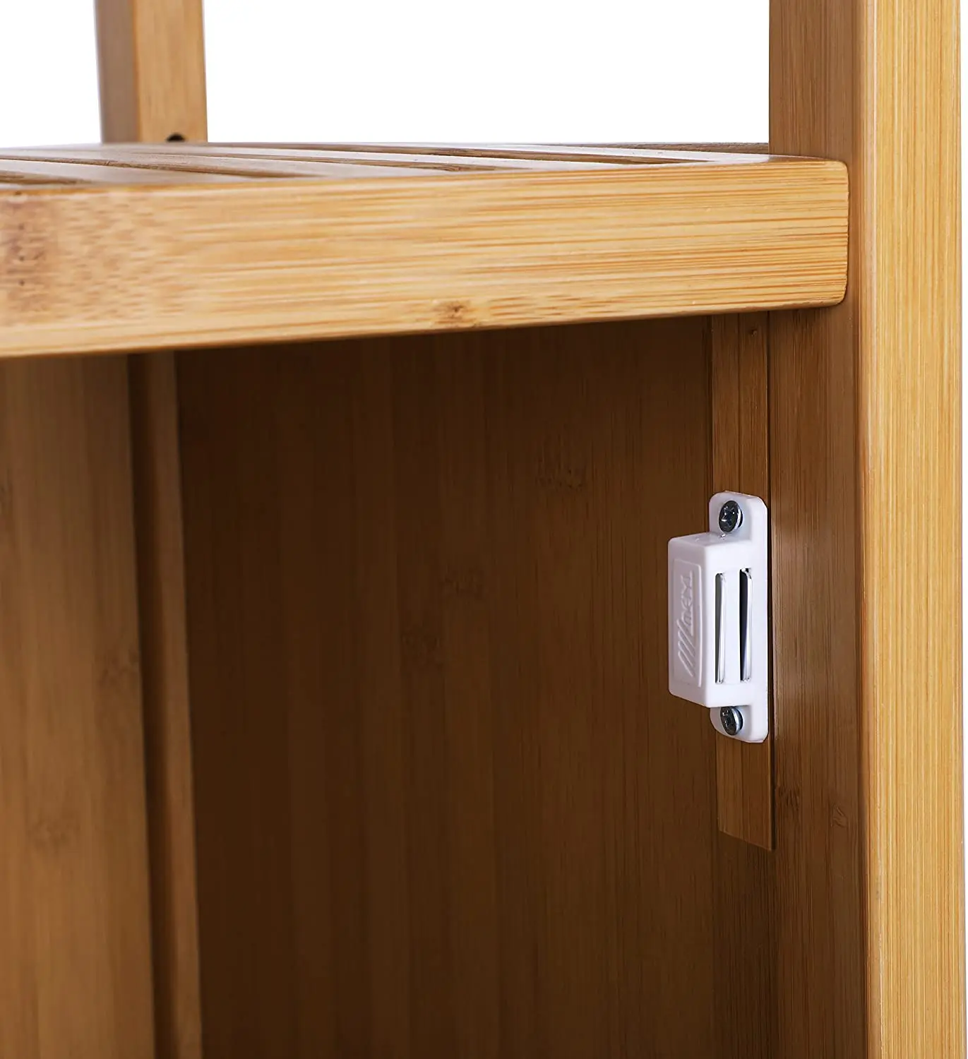 Bamboo Storage Corner Cabinet for Storage Organizer for Living Room