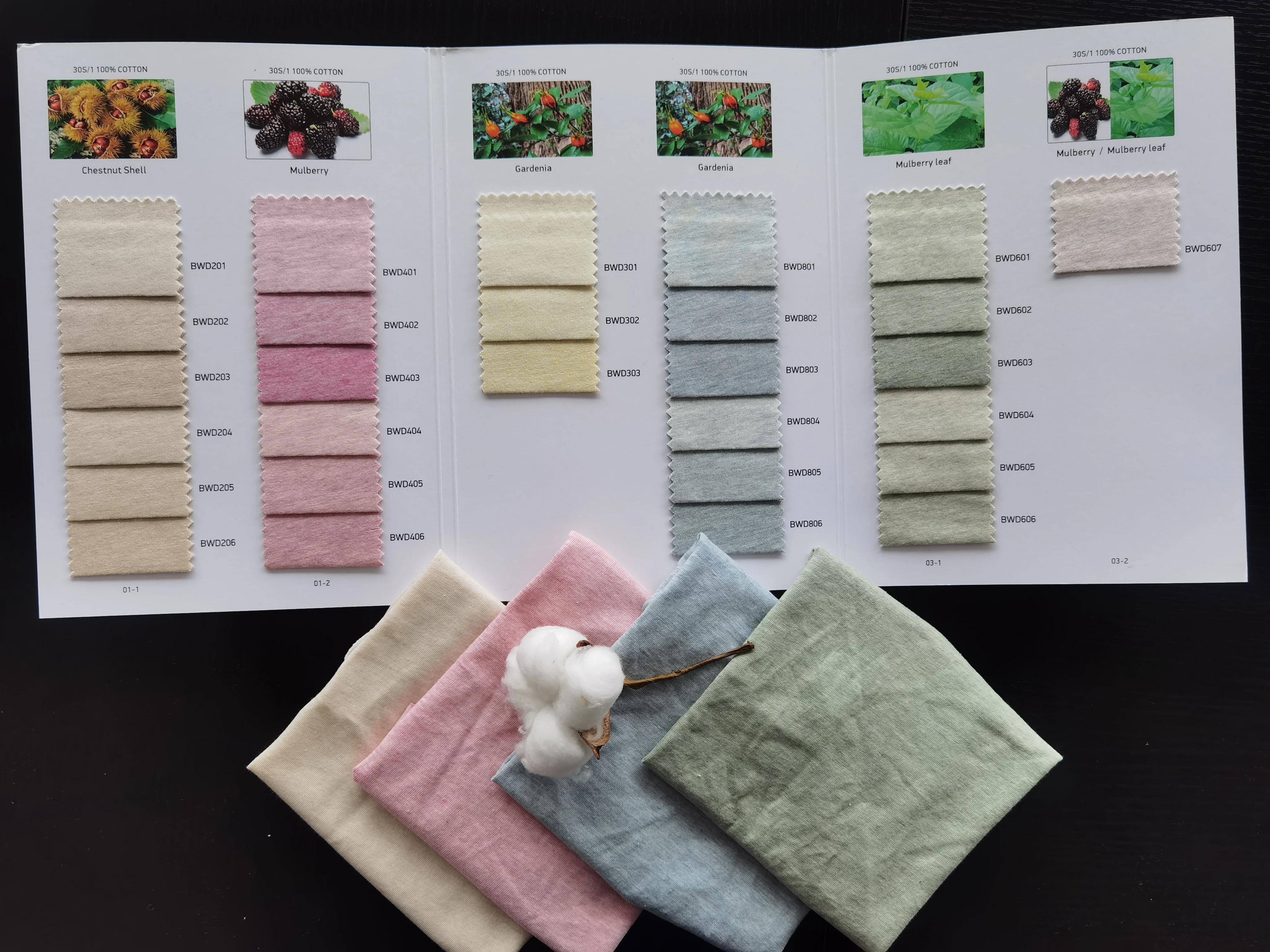 
GOTS 100% Organic cotton fabric natural dyeing fabric botanical dyeing 
