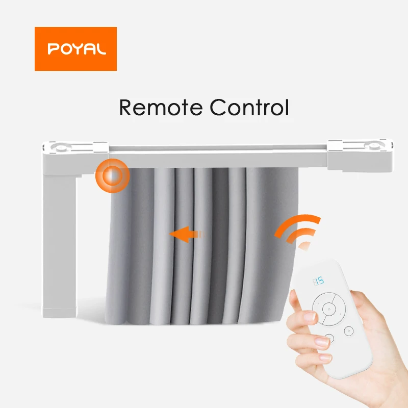 POYAL 433.92MHz Wifi Smart Electric Curtain Motor Tuya App control Aluminum Smart Home Curtain Automatic Electric Blind Motor