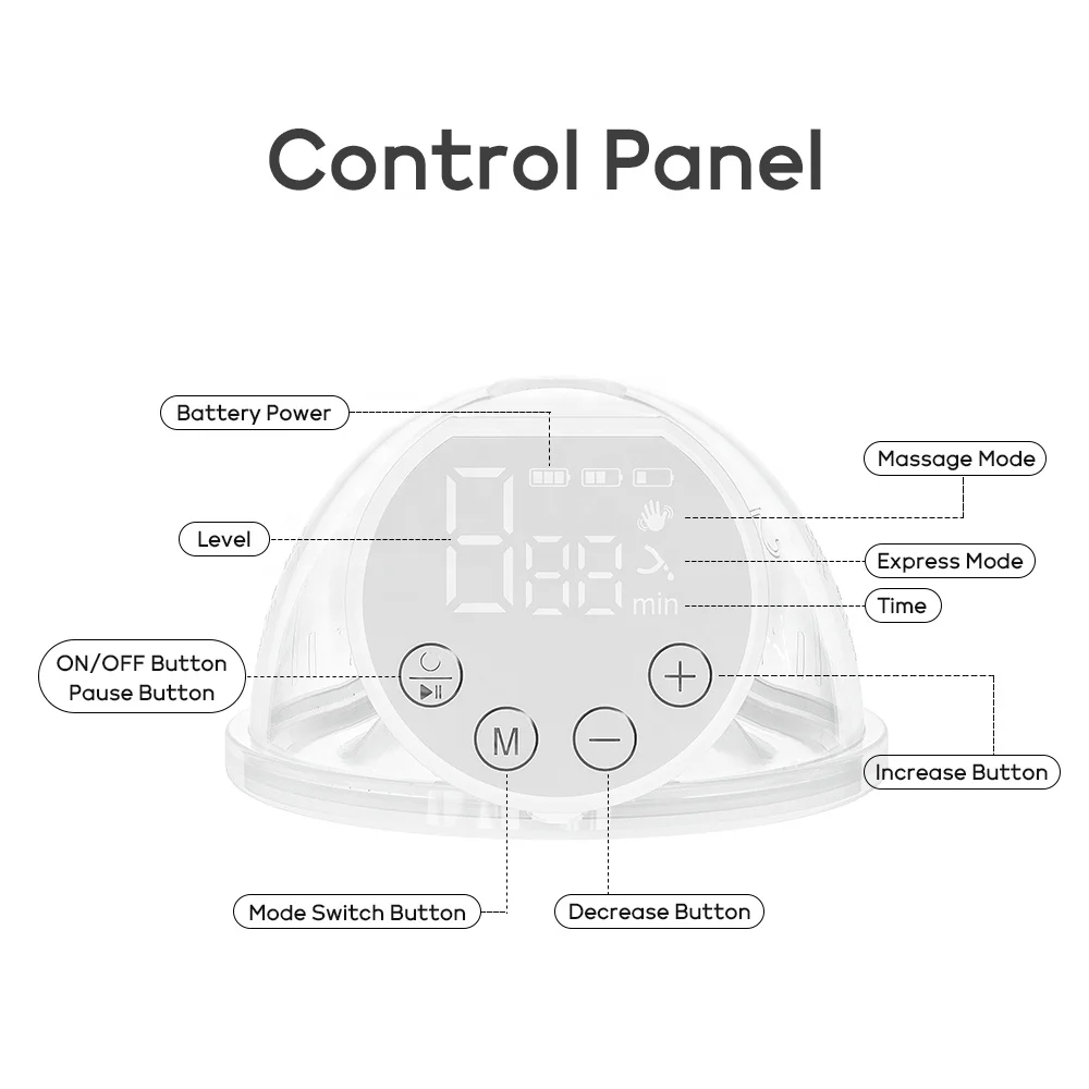 REMI factory high quality electric breast pump wearable wireless portable bpa free silicone hands free baby milk feeding strong