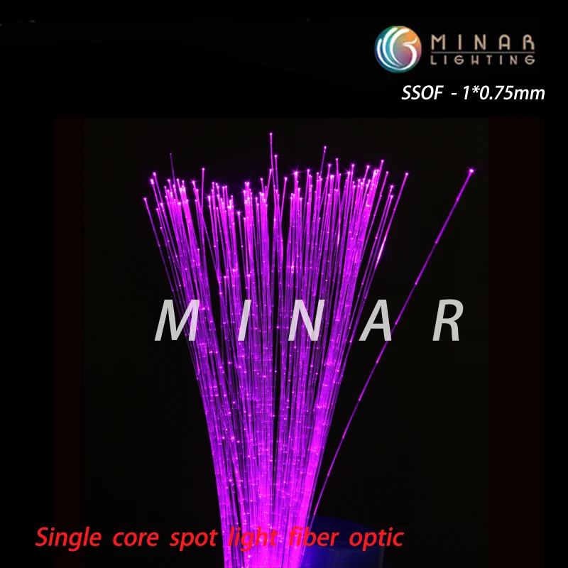 PMMA 0.75mm Fiber Tail Side Spot Light Cabe Plastic Sparkle Optical Fiber Cable