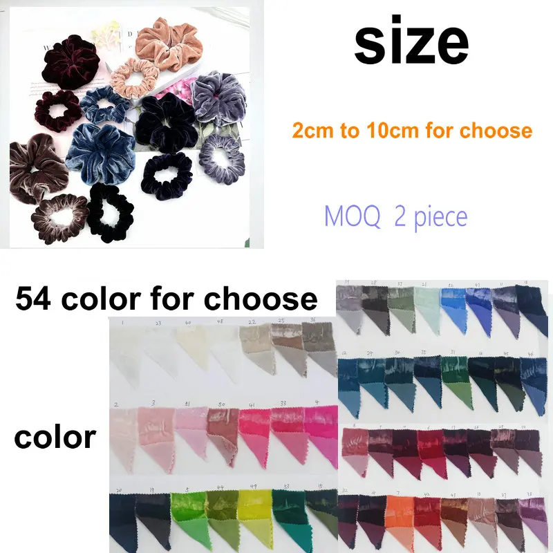 Fashion all-match different design patterns plain silk skinny hair ties scrunchies