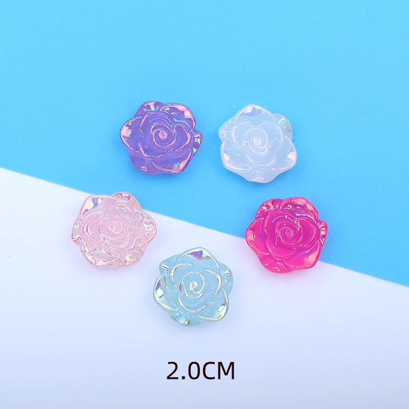 Supply AB Color Plated Transparent Crystal Rose DIY Phone Case Hair Clip Hair Accessories Ear Accessories Pendant