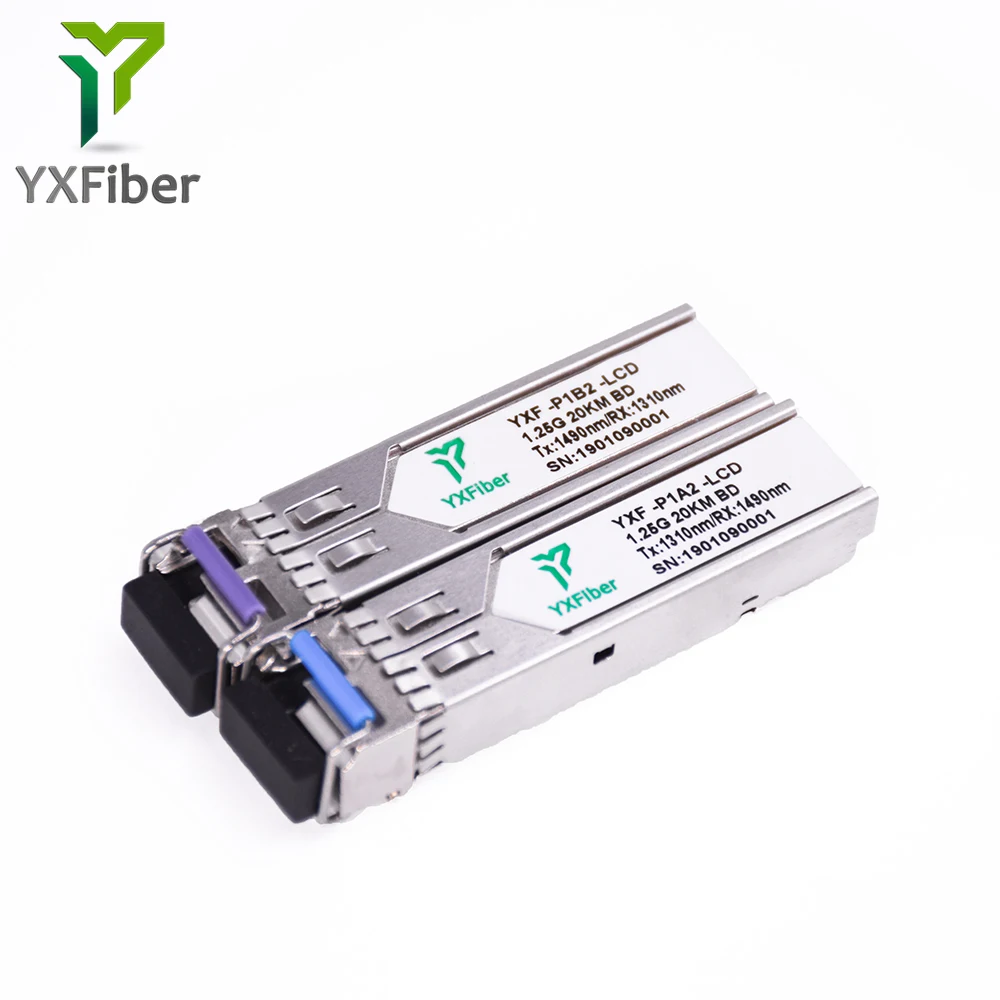 Китай завод SFP волокно 1 25 г WDM LC BIDI 1310/1490nm 20 км Совместимость Huawei трансивер переключатель