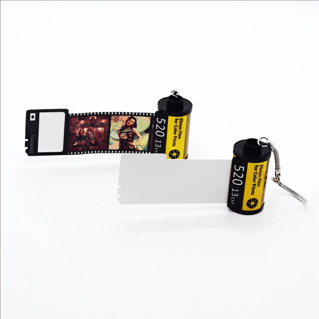Blank Loving Memory Film Keychain 30 Photos Sublimation Memory Keychains Blanks PET Camera Roll Gift Anniversary gifts