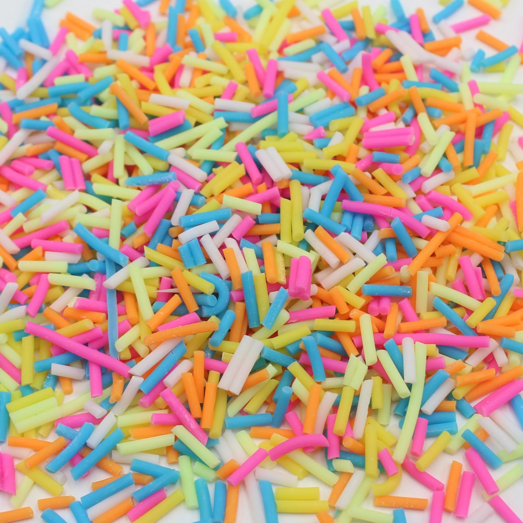 Colorful Long Candy Polymer Soft Clay Sprinkles Multi Simulation Sugar Cutters for Slime Diy Accessories