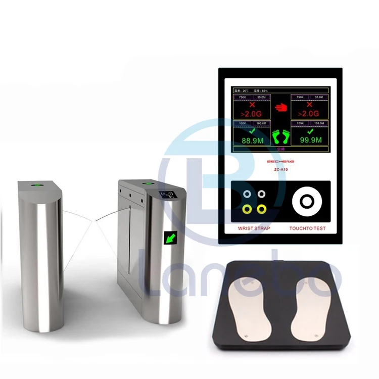 ESD system flap barrier ESD turnstile gate