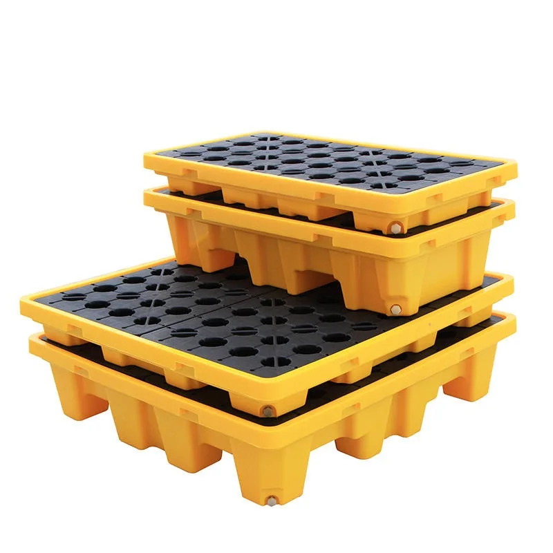 HDPE heavy duty pallet Industrial Oil Containment 4-way oil spill pallet Plastic Spill Pallets