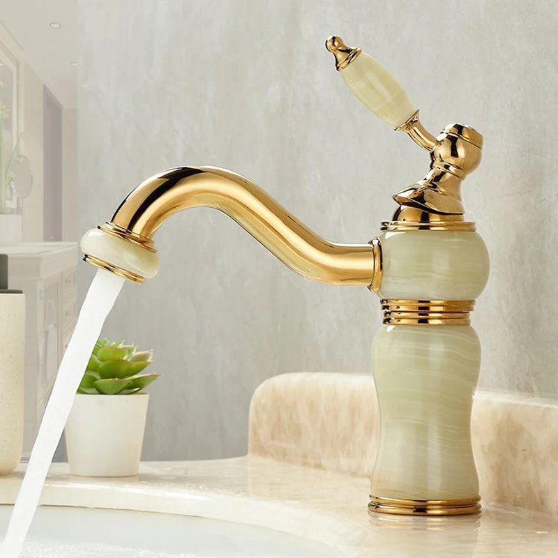 Classic Royal Titanium Gold Cyan Jade Shower Head And Faucet Set Shower Sets And Faucets Bath Shower Mixer