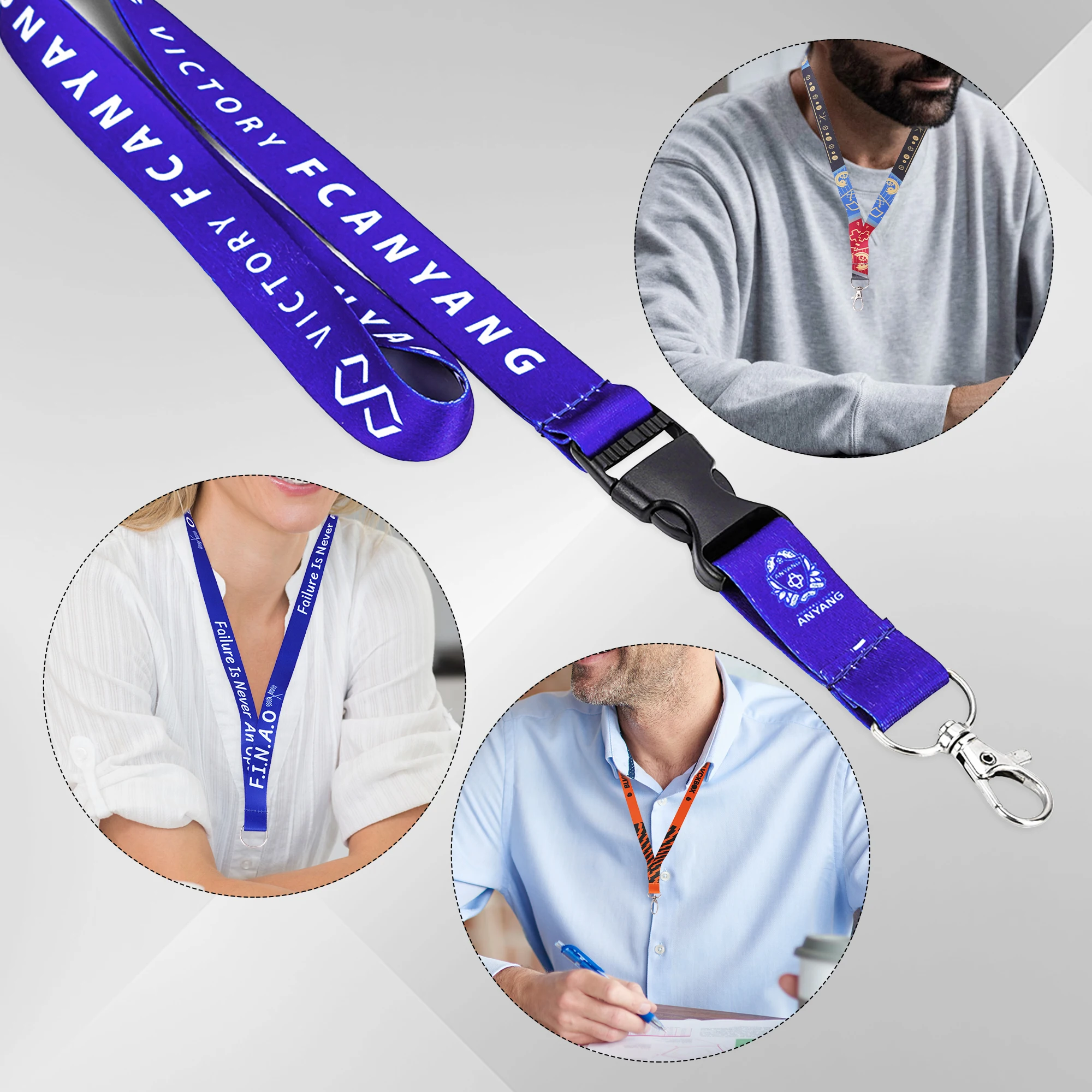 Factory Low Price Lanyard Custom Multi-Color Logo Badge Card Backstage Pass Cassette Polyester Printed Lanyard