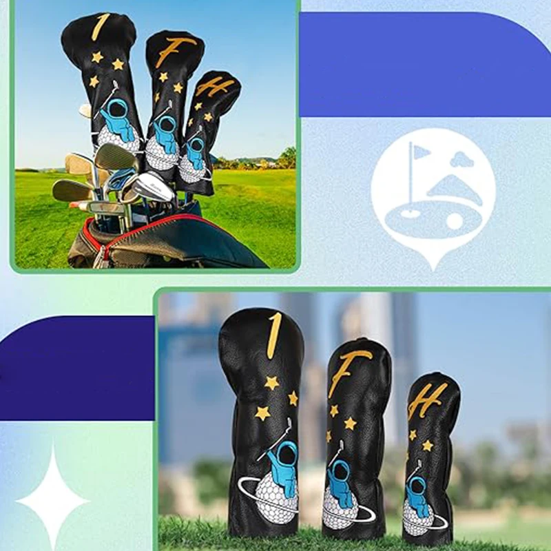 Blank Golf Head Covers Set for Personalized Embroidery Designs