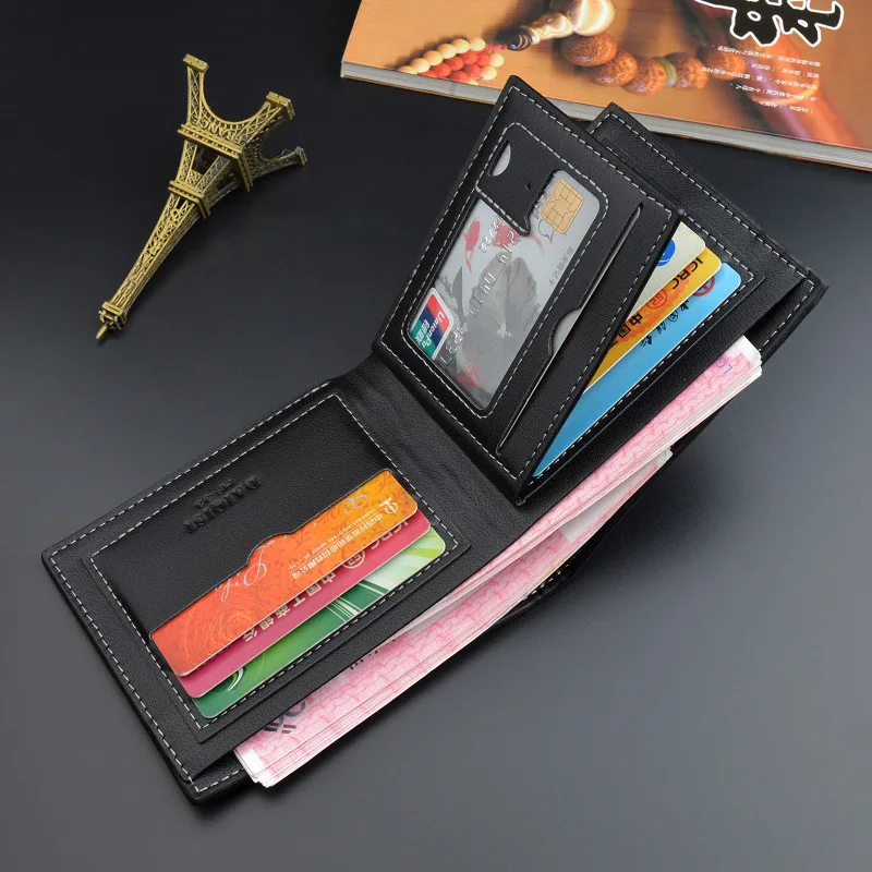 Wholesale  New  wallet multi-card 3-fold zipper wallet for young men  wallet