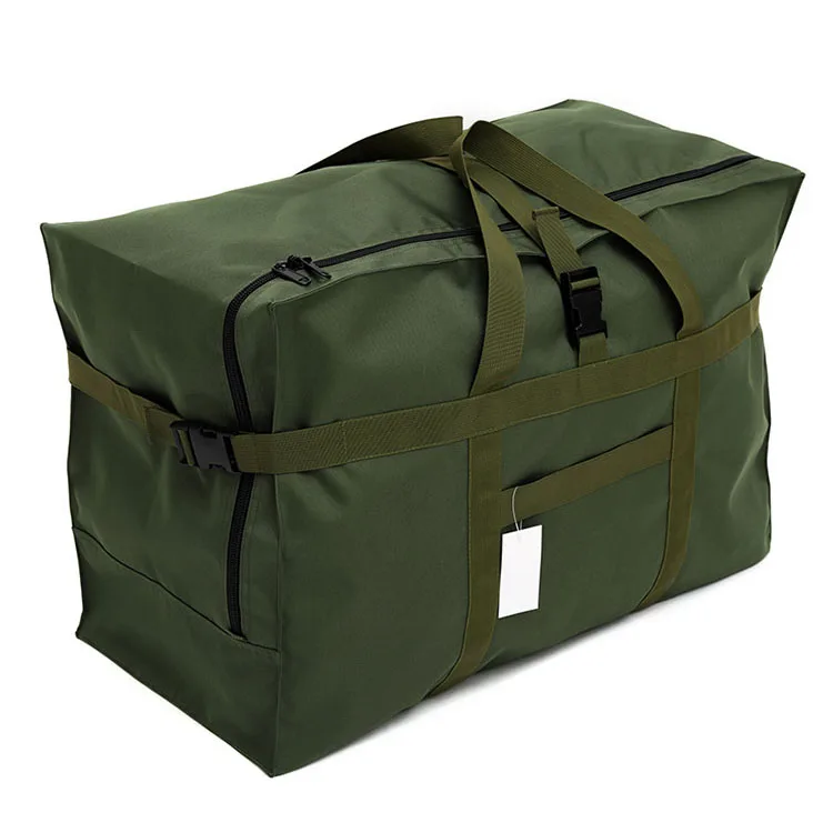 Wholesale high quality custom utility tote travelling camping boarding army green large capacity folding travel bag
