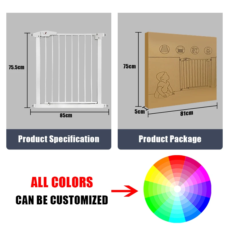 Probebi SG002 metal baby safety door stair gates baby safety gate for child and kid