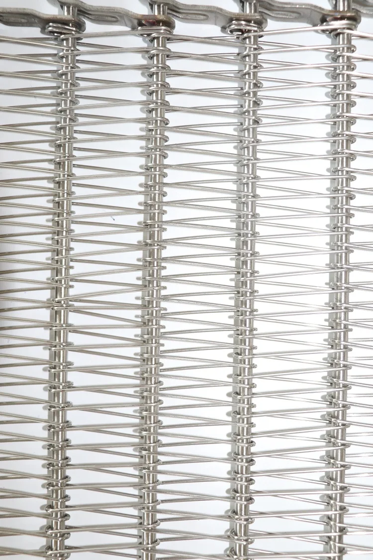 Stainless Steel Wire Mesh  Metal Spiral Grid Sushi Conveyor Belt Price