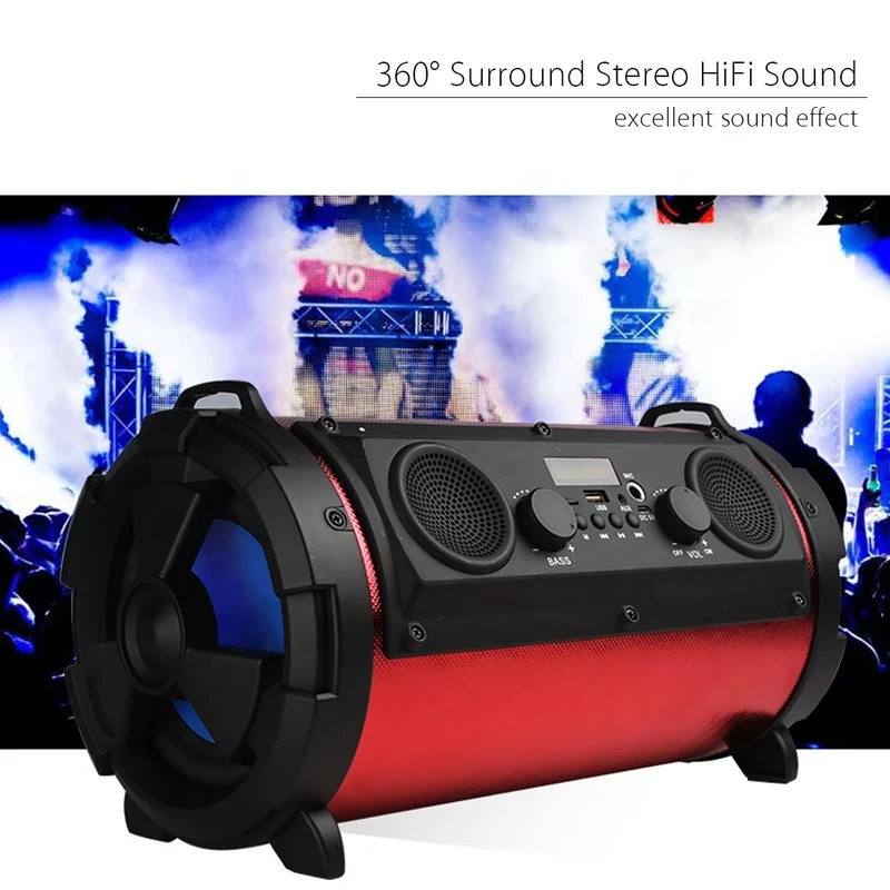 20202 популярный стерео Hi-Fi объемный супер бас сабвуфер громкоговорители FM-радио TF AUX USB 15 Вт Bluetooth беспроводной портативный динамик