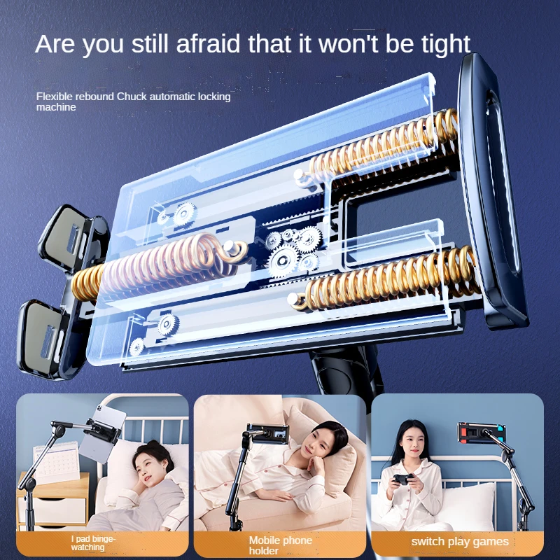 RTAKO 360 Degree Adjustable Height Folding Metal Aluminium Mobile Stand