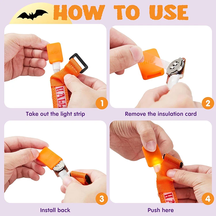 Manufacturer customer pulsera aesthetic bracelet de luxe homme femme festival led light up wristband with logo for packing