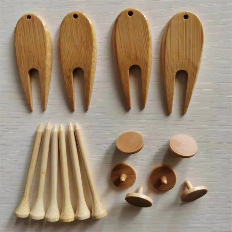 Wholesale and Customized Wood Bamboo Golf Divot Repair Tool for Golf Green On the Course