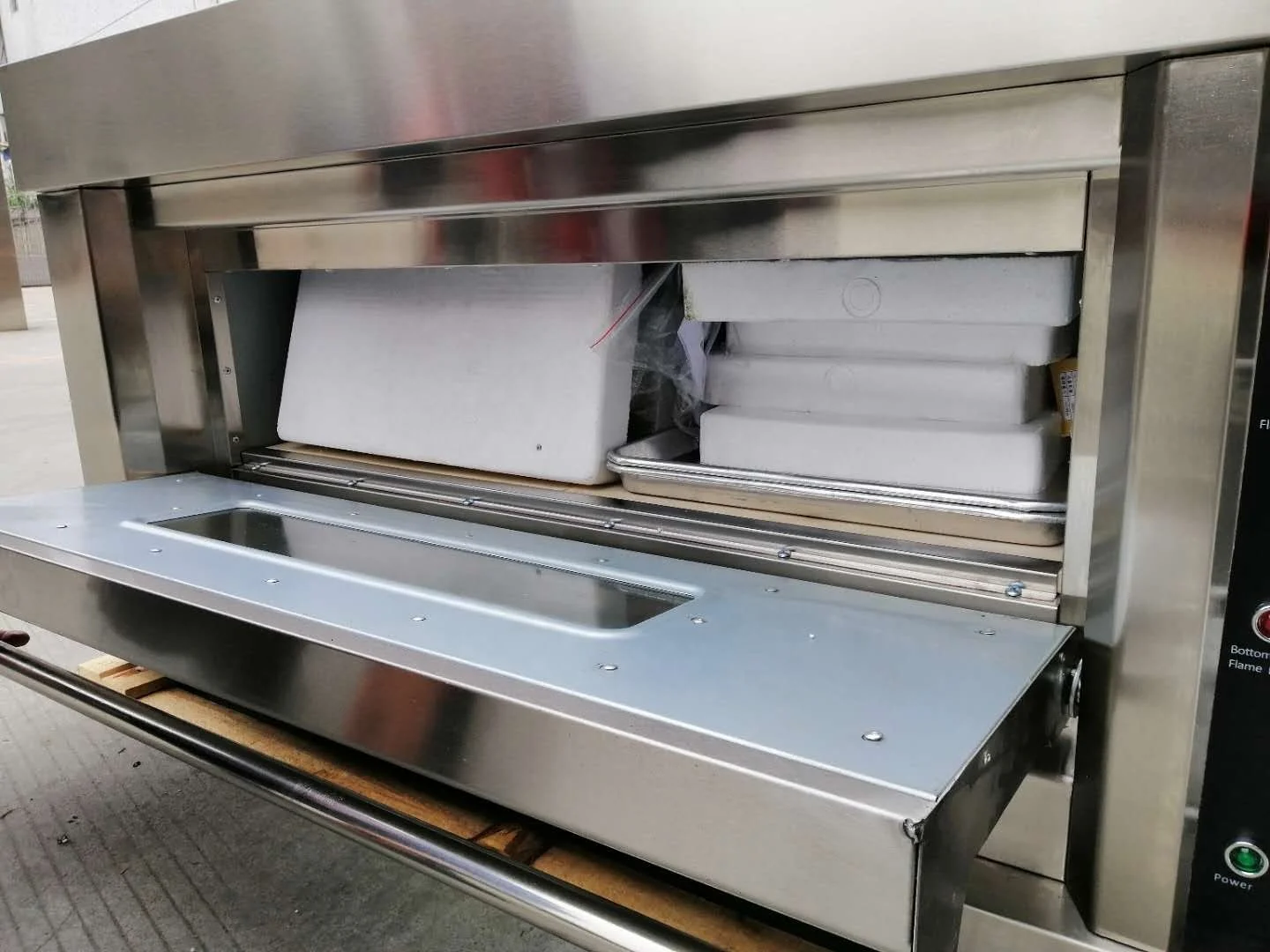 Высококачественная кухонная газовая духовка из нержавеющей стали с одной палубой и двойным лотком, газовая духовка по хорошей цене