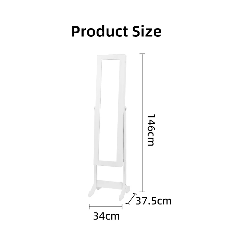 factory custom bedroom body mirror full-length mirror gym home fitness large standing floor mirror with jewelry cabinet