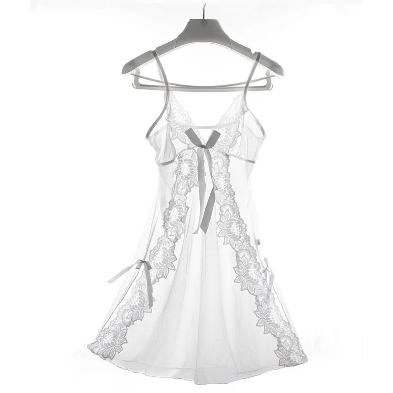 
Mesh erotic lace lingerie Deep V neck tube sheer babydoll nightwear Mature sexy honeymoon lingerie 