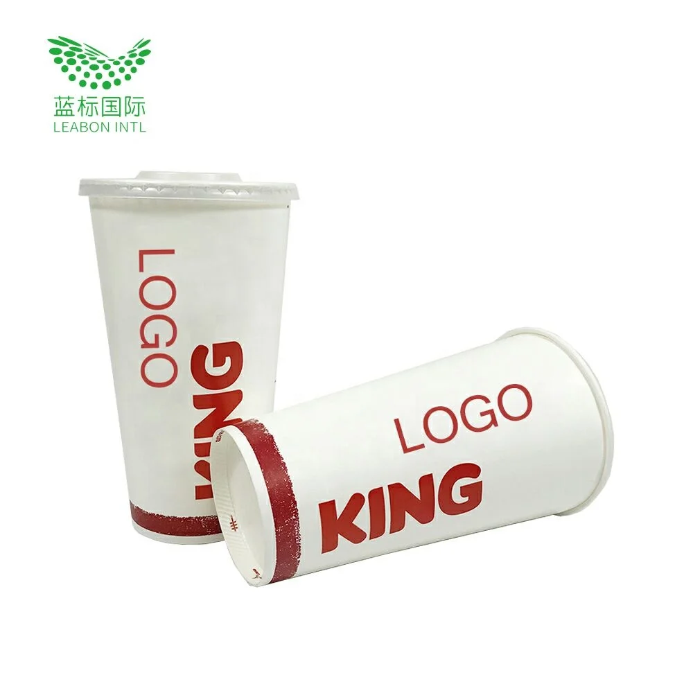 Custom Cold Drink Milktea Hot Chocolate Cappuccino Packaging 210ml 200ml Bio Degradable Disposable Coffee Paper Cups With Sleeve
