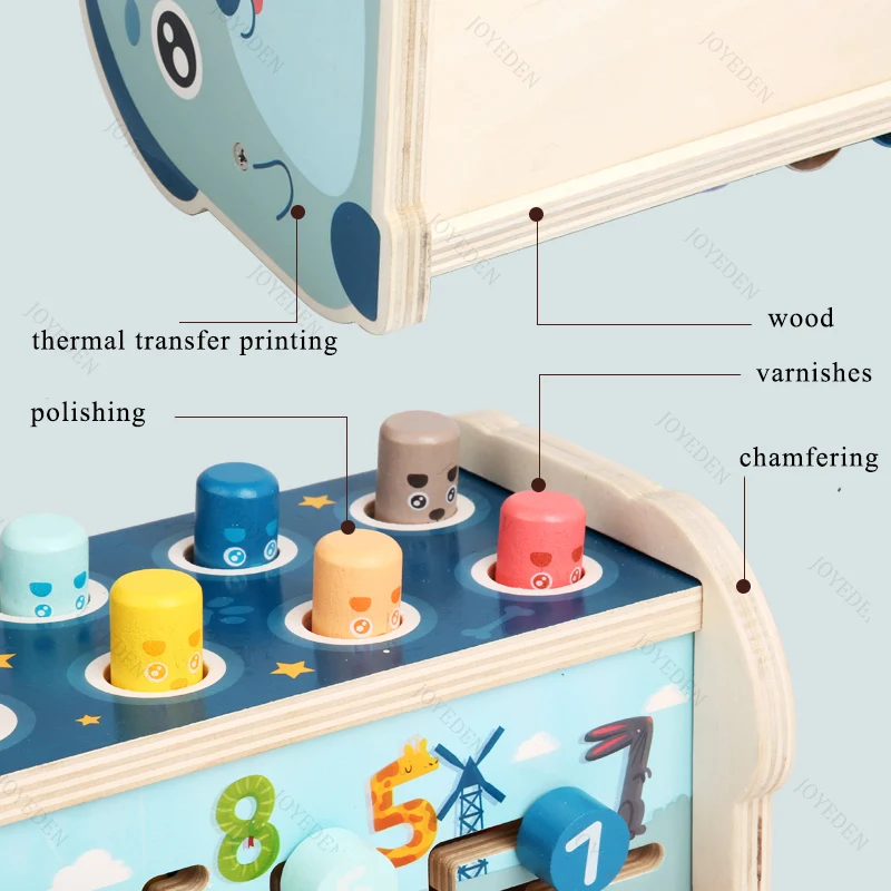 New style colorful indoor game Baby Educational wooden whack-a-mole toys with music for kids