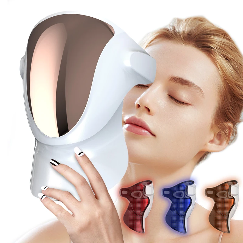 Photon Skin ABS Handheld LED Face Mask Red and Blue Light for Acne and Freckle Removal Beauty Machine for Skin Rejuvenation