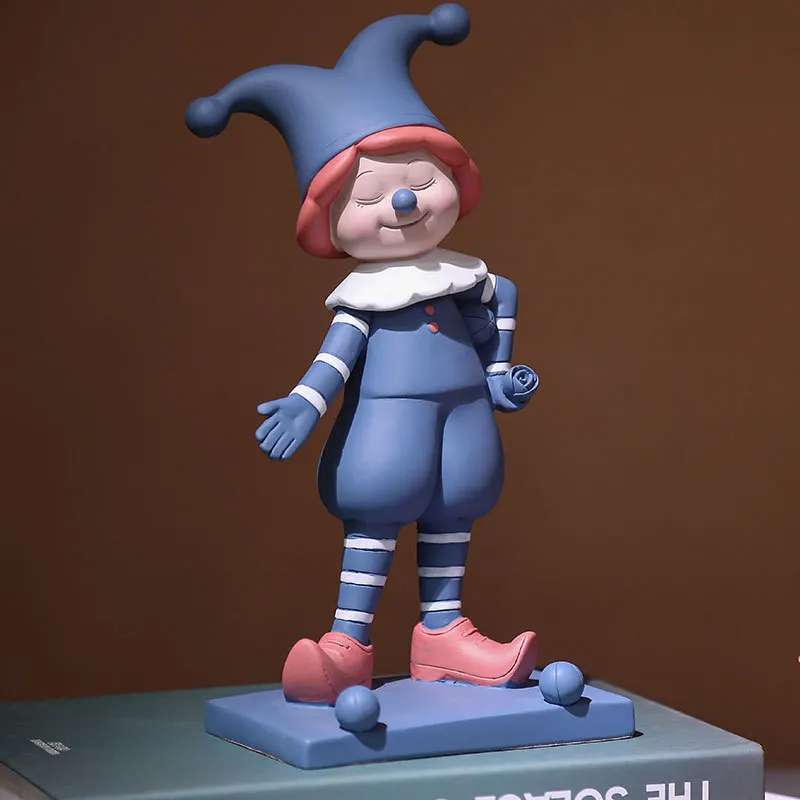 Nordic creative design clown mobile phone holder cute girl heart desktop lazy artifact original decorative ornaments