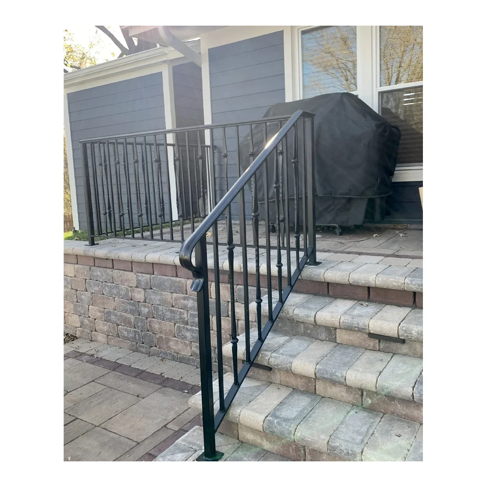 ACE Apartment Traditional Design Top Mounted Iron Wrought Balustrade Used In Stairs Or Balcony For Project