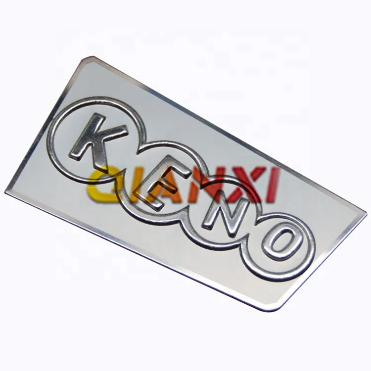 3D Aluminium sign stainless steel nameplate tag Embossed metal logo name plates