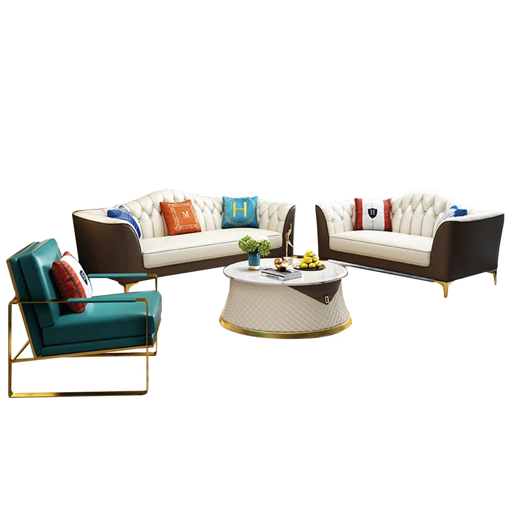 furniture modern designs classic living room leather sofa set
