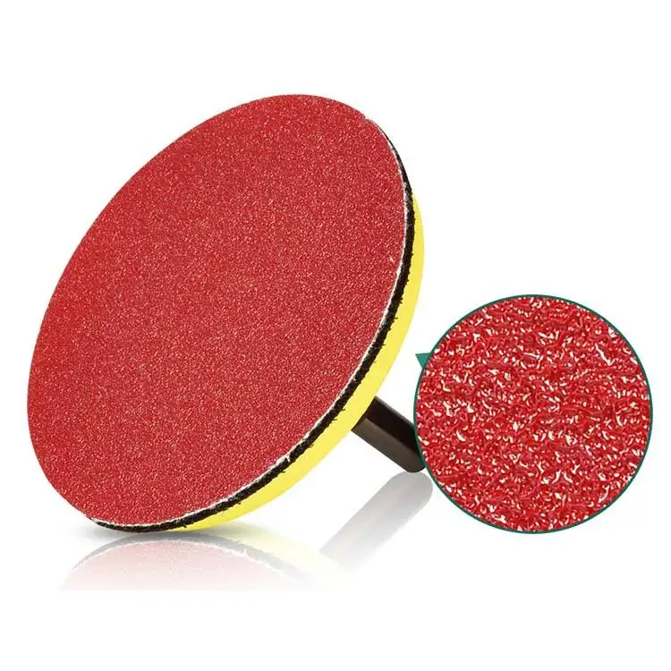 High quality 4inch abrasive tools sandpaper no hole red sanding disc abrasive paper disc