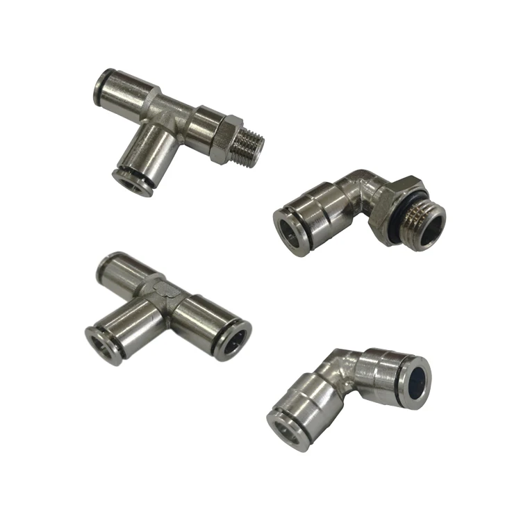 
Pneumatic Parts Pneumatic Tube Connector Fitting Steel Pneumatic Metal Fittings 