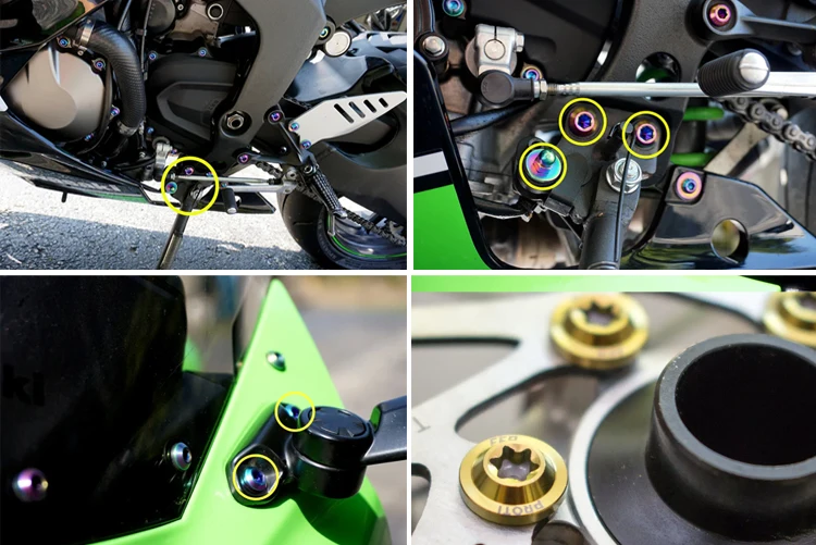 Grade 5 Titanium Screws Torx Head Bolt And Nut Motorsport Button Head Titanium Bolt Screws