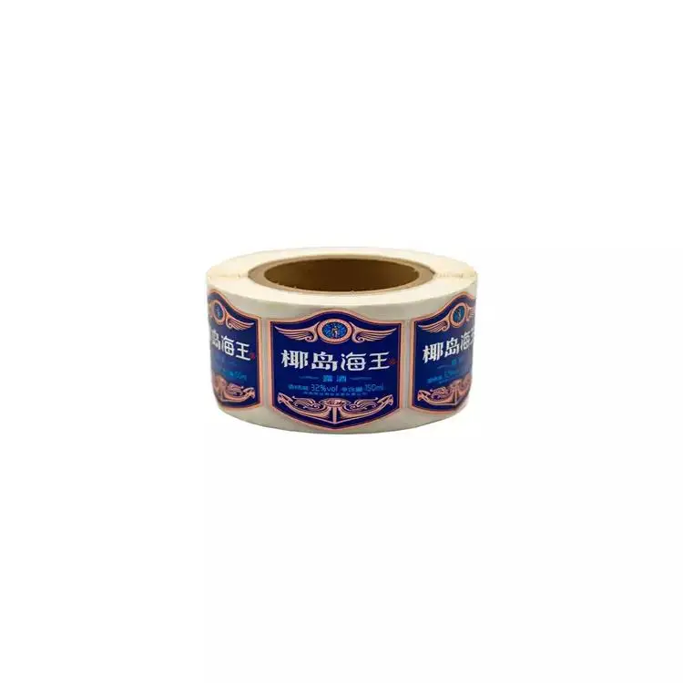 Factory hot sales Modern design custom gold foil roll logo wine bottle sticker