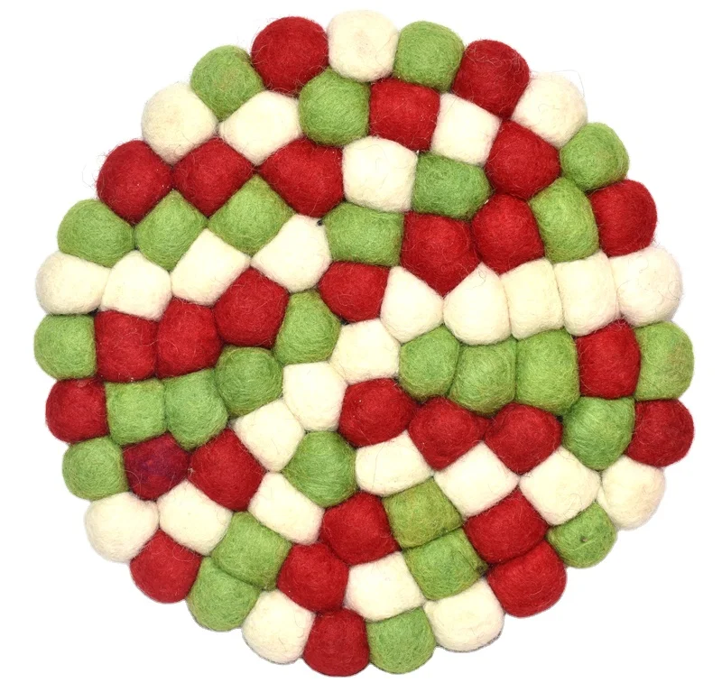 100% New Zealand Wool Felt Ball Carpet Wool Felt Sheep Pan Mat Felt Ball