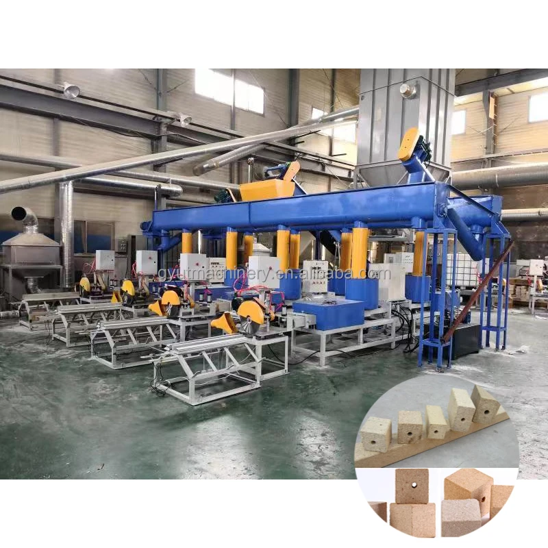 Compressed wood pallet making machine  chips block extruder sawdust pallet log making machine hot press machine factory