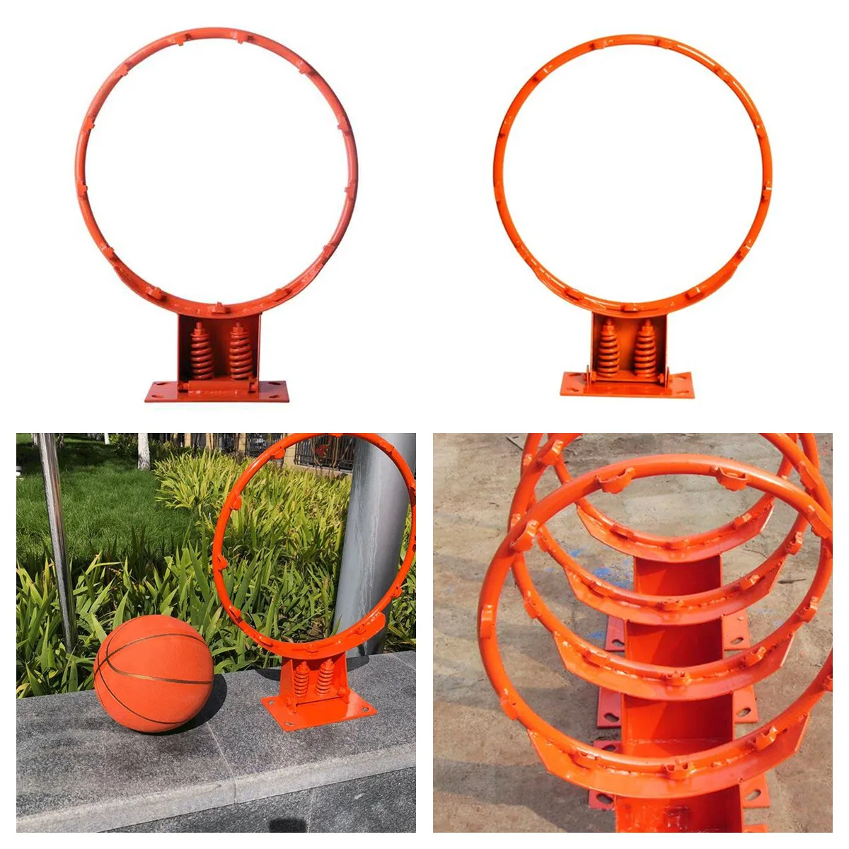 
Professional school steel basketball ring stand with net 