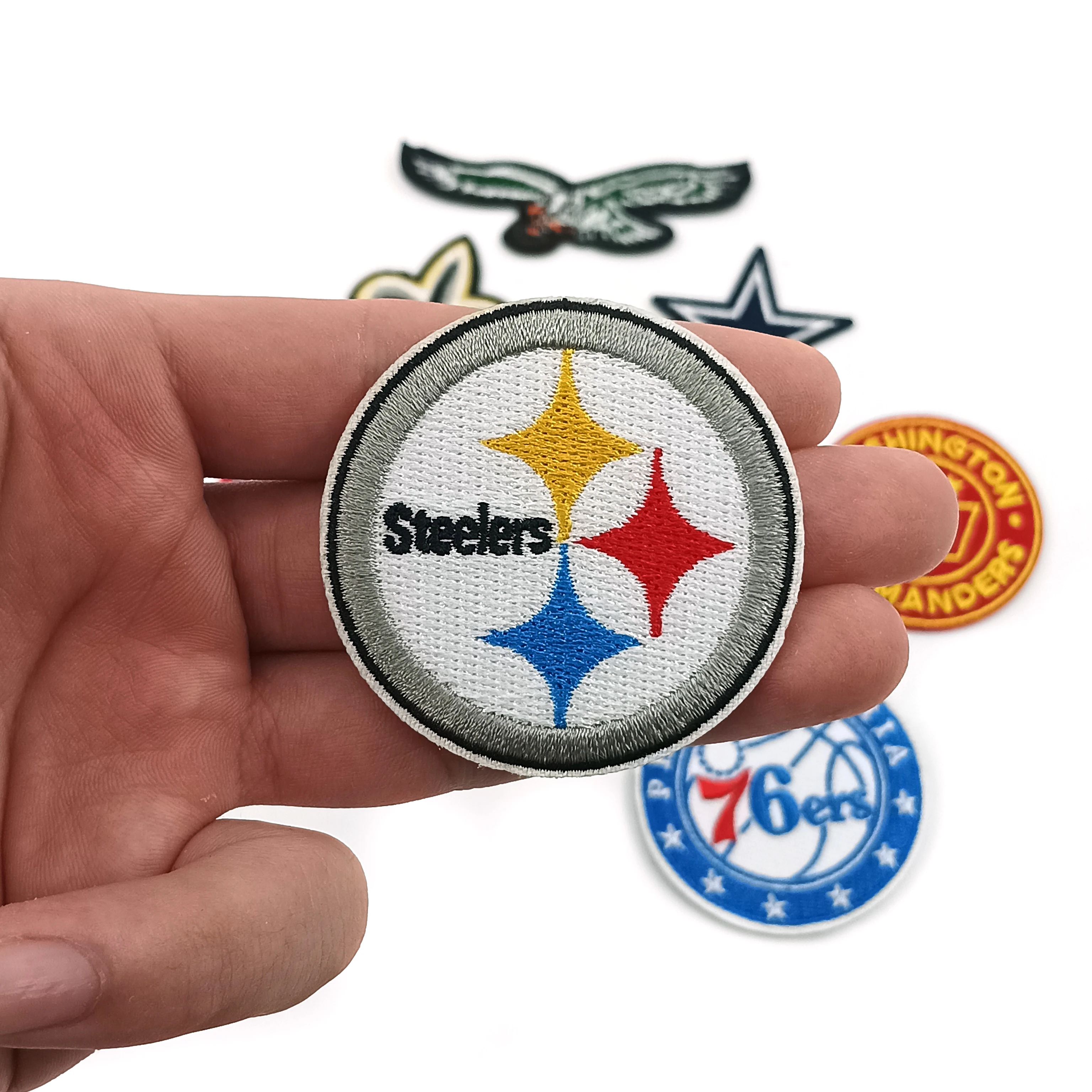 Customized NFL Pittsburgh Steelers Sports Handmade Embroidery Iron-on Patch Pittsburgh Steelers Patch