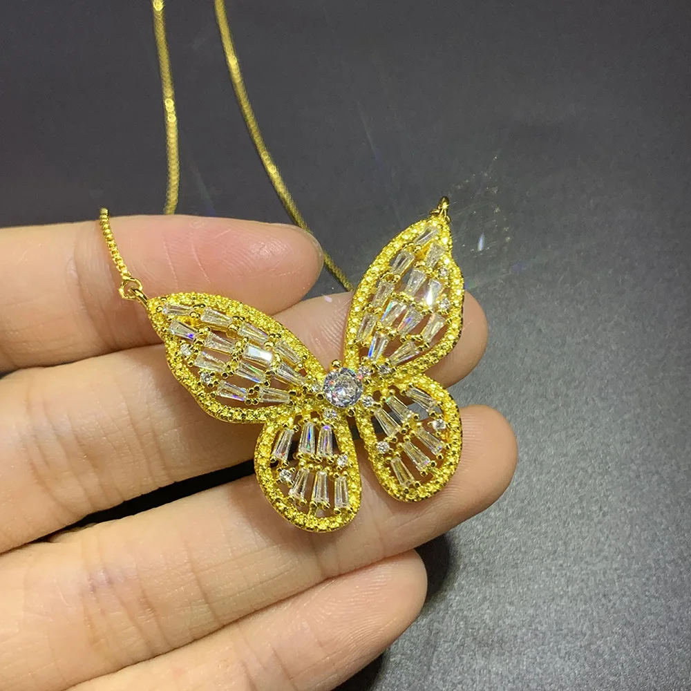 Hip hop Jewelry New Special Design Excellent Brass Fashion Jewelry Pendant Necklaces Butterfly