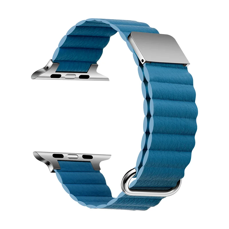 High Quality Leather Magnetic Strap 38 40 41 Mm Luxury Designer Watch Band For Apple Iwatch 3 4 5 6 7 8 Series