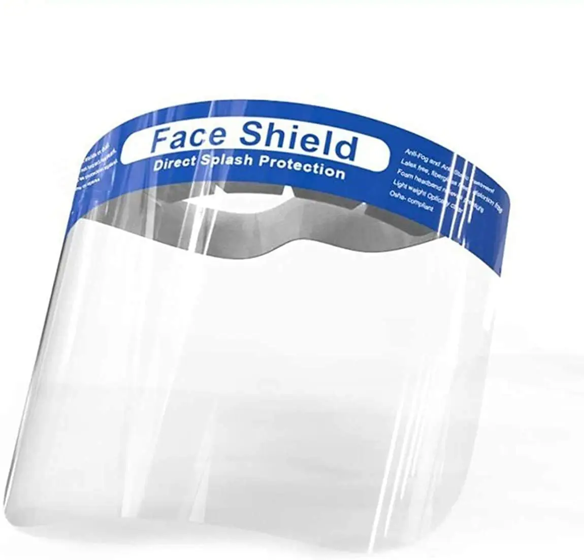 1 pc Men Women Safety Face Shields with Protective Clear Film, Reusable plastics Elastic Band and Comfort Sponge. Eye Protection