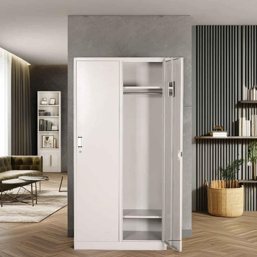 Water-Proof knock down  2 door Steel locker for Bedroom Living Room Bathroom School & Gym use