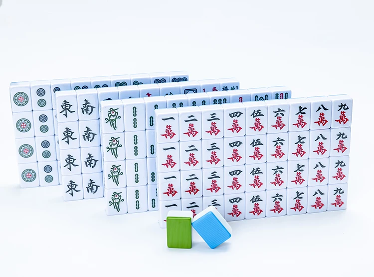 Custom chinese 25mm 40mm 46mm  mahjong tiles set game mini  blank acrylics jade  travel magnetic cards with numbers mahjong