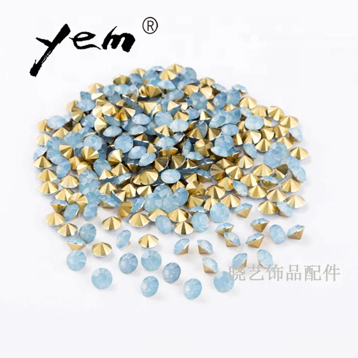 YEM SS6 SS8 SS10 SS12 SS14 SS16 Wholesale Phone Case Design Pointed Back Round Crystal Rhinestone Non Hotfix Crystal Rhinestone