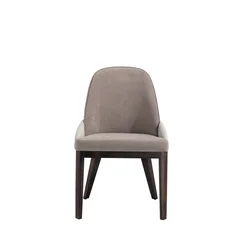 Leather veneer solid wood feet comfy sitting chairs for living room furniture